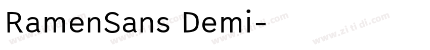 RamenSans Demi字体转换